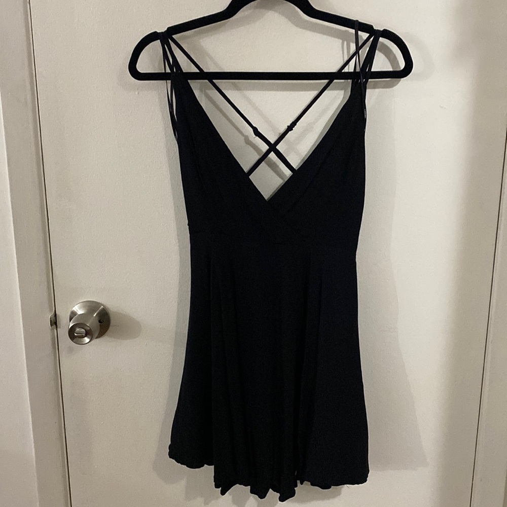 Black spaghetti strap dress